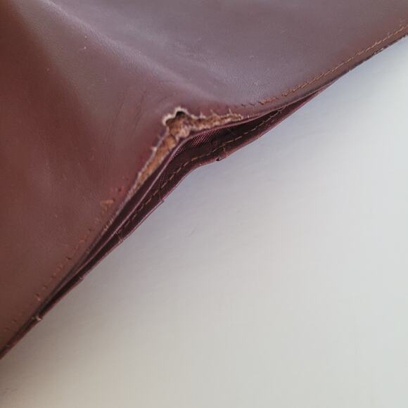 Cartier Men's Vintage Bifold Leather Bordeaux Red Wallet Medium Retro Card Fair - Picture 13 of 13